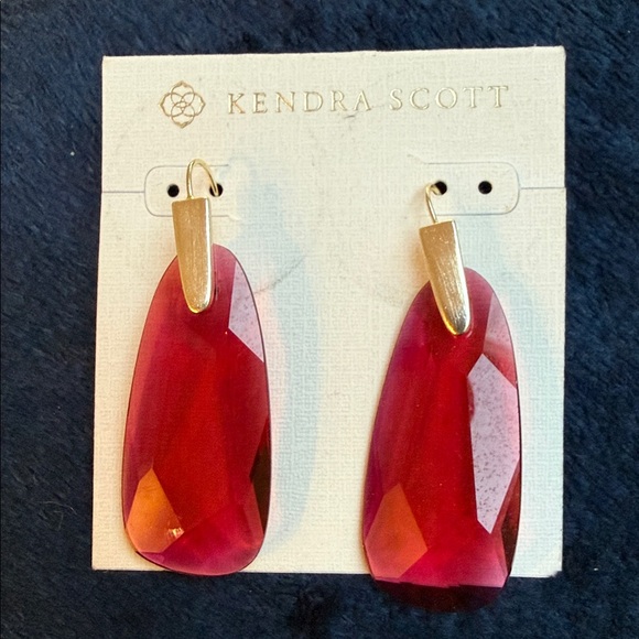 Kendra Scott Maize Faceted Drop Earrings with Gold Accents - Picture 2 of 2